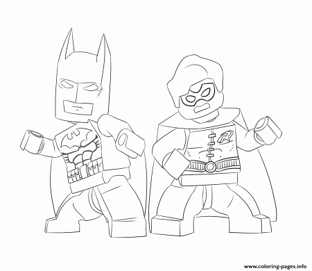 Print batman and robin lego Coloring pages
