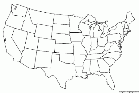 Best Photos Of Printable Outline Of USA - Blank Outline Map United
