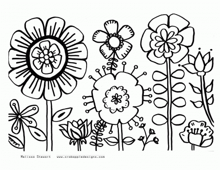 Amazing of Cool Flower Coloring Pages In Free Coloring P #2695