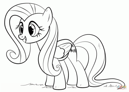 Fluttershy Pony coloring page | Free Printable Coloring Pages