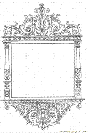 Beautiful Frame Coloring Page - Free Decorations Coloring Pages ...