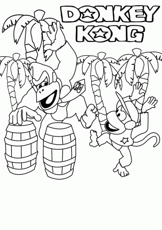 Fresh Donkey Kong Coloring Pages To Print Resume Format Download ...