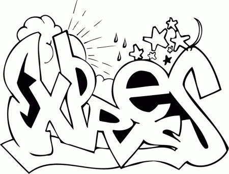 Graffiti Coloring Pages 005