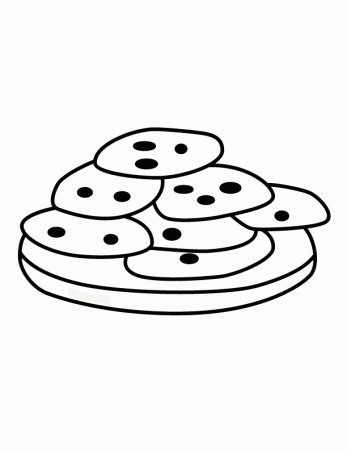 Chocolate Chip Cookie Coloring Page | Clipart Panda - Free Clipart 