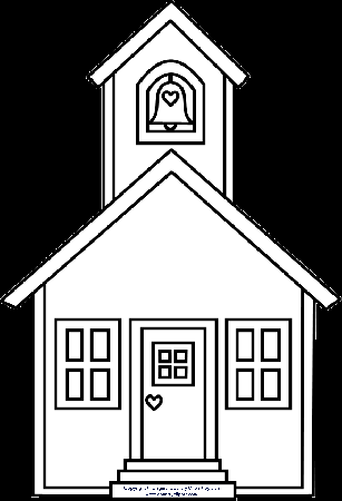 Coloring Page Of A School House - High Quality Coloring Pages