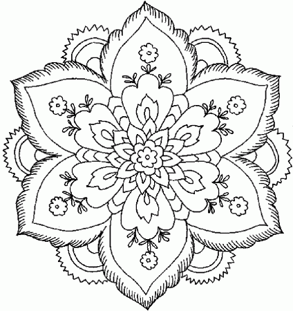 Printable Flower Coloring Pages Flower Coloring Pages Flower ...