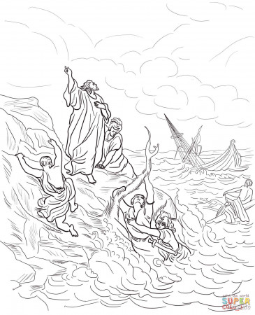 Apostle Paul Shipwrecked coloring page | Free Printable Coloring Pages