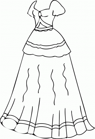 Printable Coloring Pages Of Dresses - High Quality Coloring Pages