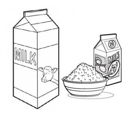 milk and cereal coloring sheet in 2020 | Coloring pages, Coloring sheets,  Gel pens