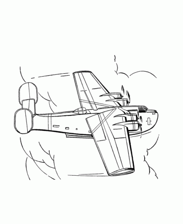 BlueBonkers: Flying Boat Coloring pages - Planes and Aircraft coloring