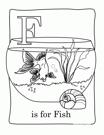 F is for Fish Coloring