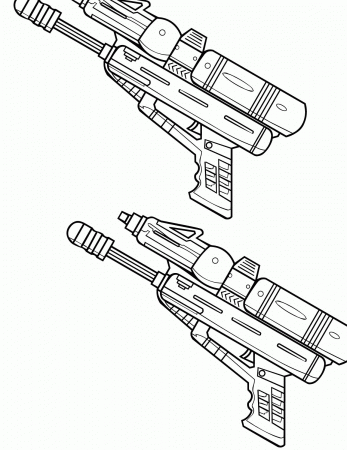Nerf Gun Coloring Page