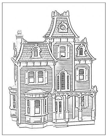 Victorian House Coloring Page