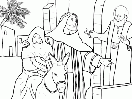 Sunday School - Christmas Bible Coloring Pages