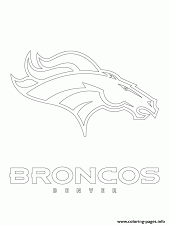Print denver broncos logo football sport Coloring pages Free Printable