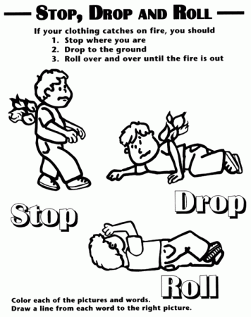 Fire Safety Coloring Page - Coloring Style Pages