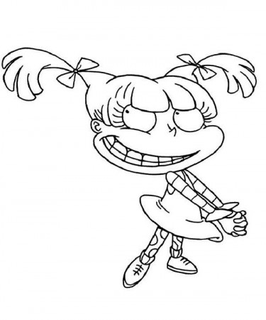 Angelica Pickles A Little Shy In Rugrats Coloring Page : Color Luna