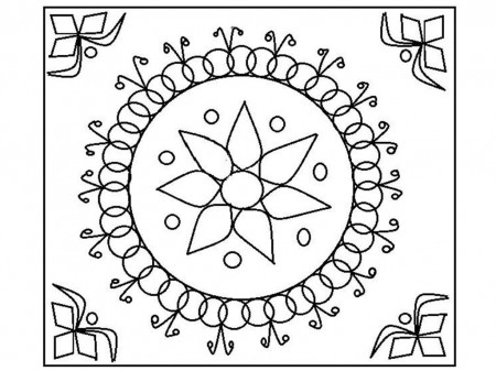 Diwali Coloring Pages Rangoli - Pages