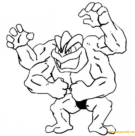 Machamp Pokemon Coloring Pages - Cartoons Coloring Pages - Free Printable Coloring  Pages Online