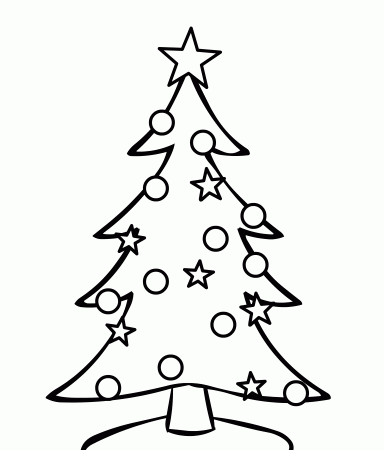 Christmas Tree Coloring Pages For Children | Christmas Coloring ...