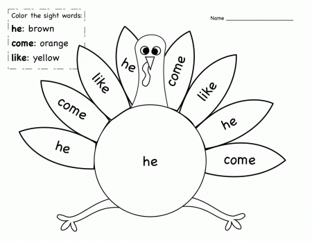Sight Word Coloring Pages (19 Pictures) - Colorine.net | 18959