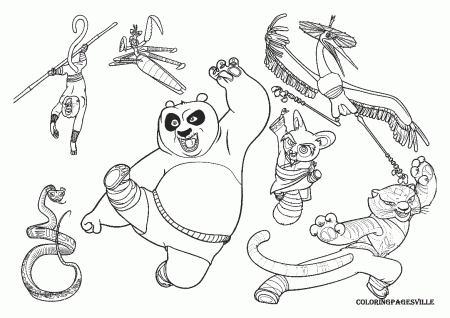 Tigress Coloring Pages For Kids Kung Fu Panda | Cartoon Coloring