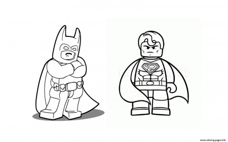 Print batman with superman Coloring pages