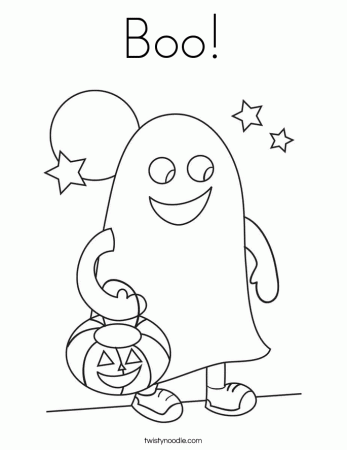Boo Coloring Page - Twisty Noodle
