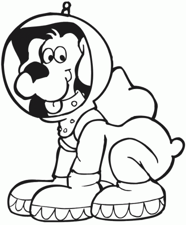 Cat In Space Suit Coloring Page - Coloring Pages For All Ages