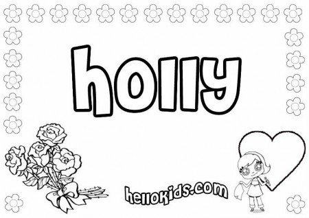First Name Coloring Pages: Holly