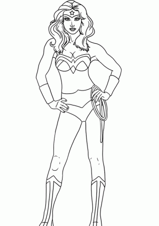 Wonder Woman Coloring Pages Coloring Page For Kids | Kids Coloring