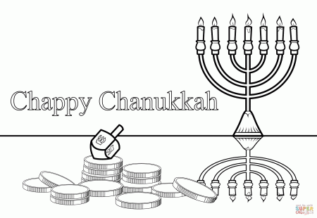 Chappy Chanukah coloring page | Free Printable Coloring Pages