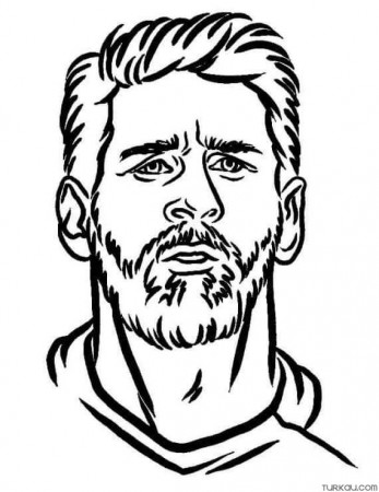 Football Player Messi Coloring Page » Turkau
