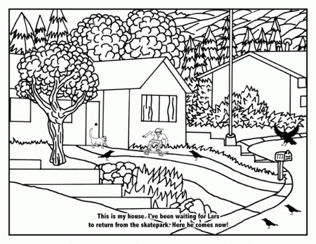 Neighborhood kid Colouring Pages (page 2)