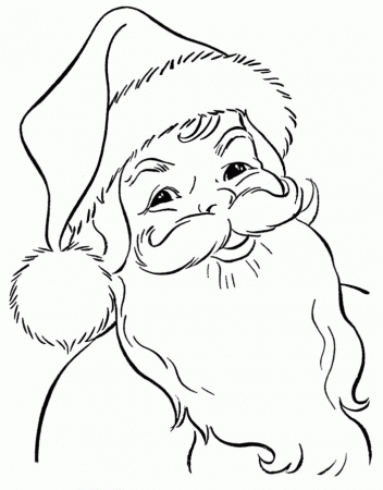 Santa Clause Images for Drawing & Coloring Print 1