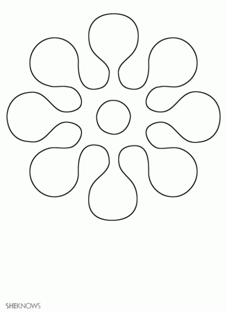 Abstract design stencil - Free Printable Coloring Pages