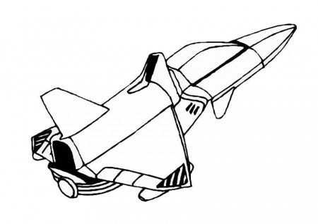 Coloring page space shuttle - img 8856.