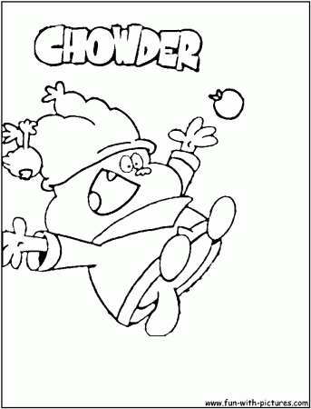 Excited Chowder coloring page