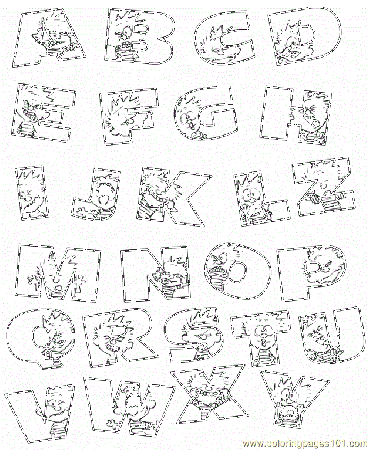 Western Letters Colouring Pages