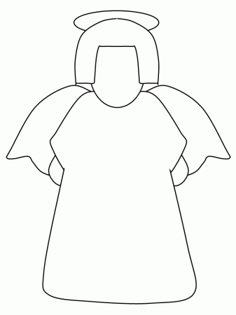 Printable Angel Simple-shapes Coloring Pages - Coloringpagebook.com