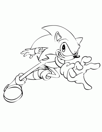Cool Sonic The Hedgehog Coloring Page | Free Printable Coloring Pages