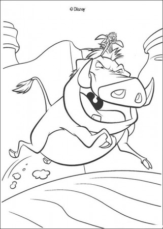 The Lion King coloring pages - Happy Timon
