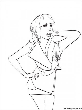 Coloring page for fans of Lady Gaga | Coloring pages