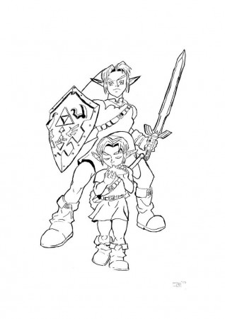 The Legend Of Zelda Ocarina Time Coloring Pages - Coloring Kids