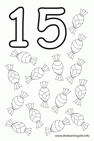 number 15 coloring page