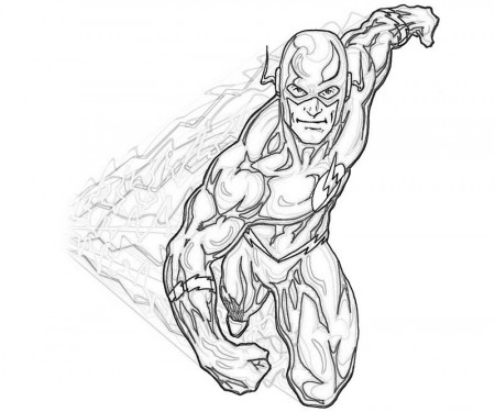 The Flash Superhero Coloring Page