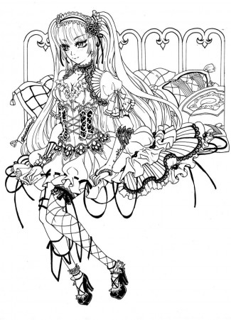 7 Pics of Gothic Fairy Coloring Pages Printable - Gothic Anime ...