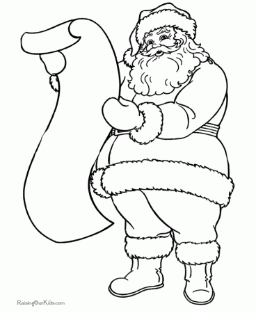 Father Christmas Coloring Pages To Print - High Quality Coloring Pages