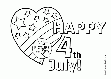 Happy July 4 coloring pages, I love independence day coloring ...