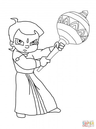 Chota Bheem coloring pages | Free Coloring Pages